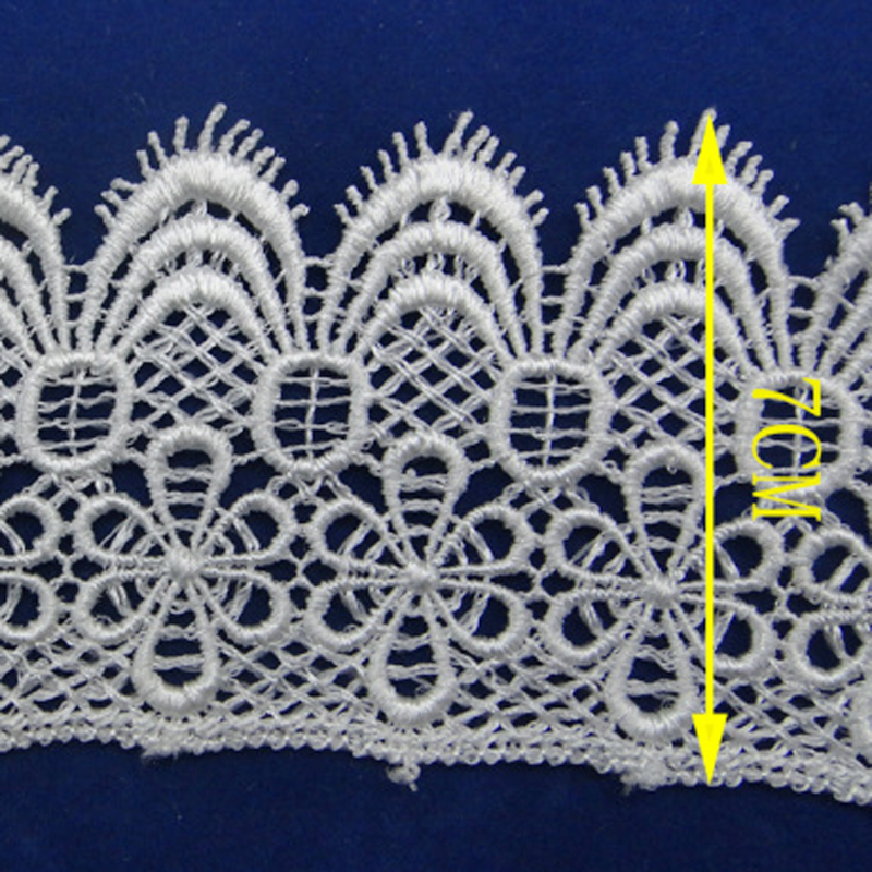 Lace accessories, lace clothing embroidery, water-soluble polyester barcode Application Scenario