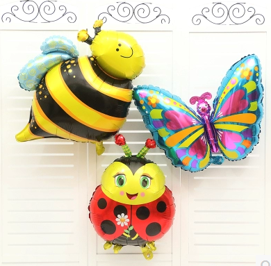 Children's birthday party: Seven-star bugs, bees, butterflies, cute aluminum film cartoon aluminum film balloons Application Scenario