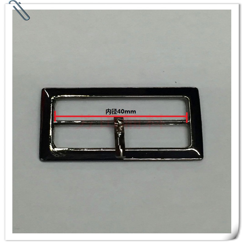 Spot gun black alloy day buckle Belt buckle Shoe buckle Decorative buckle Inside diameter 40mm