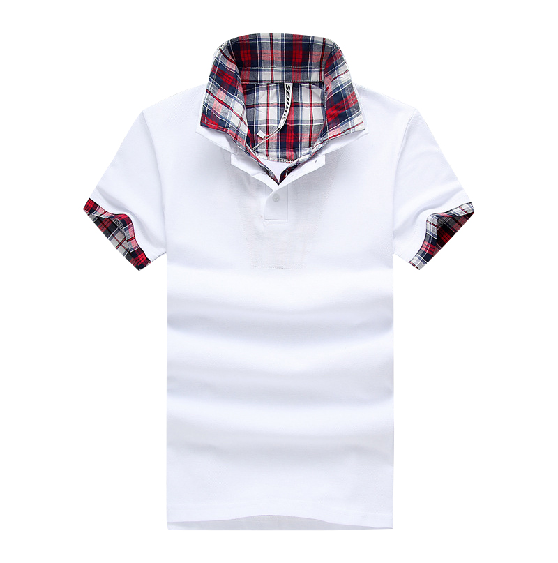 Men's short-sleeved polo shirts, fake two pieces, men's T-shirt manufacturers, trendy pure cotton men's T-shirts details Picture