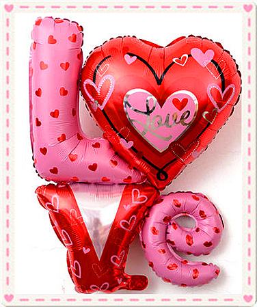 "Xiu Bai Nian" Wedding Ceremony Declaration of LOVE on the Qixi Festival Romantic one-piece LOVE aluminum membrane balloon details Picture