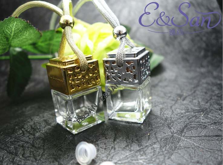 FMS014-6ML带罩四方汽车挂件/香水瓶/玻璃瓶/空瓶子