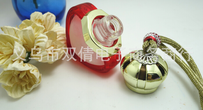 批发FMS013-6ML海洋之心精品汽车挂件香水玻璃蒙砂瓶细节图