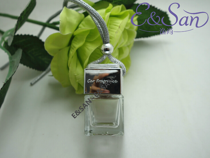 FMS014-6ML带罩四方汽车挂件/香水瓶/玻璃瓶/空瓶子细节图