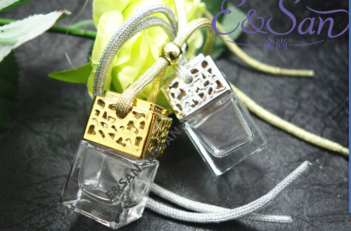 FMS014-6ML带罩四方汽车挂件/香水瓶/玻璃瓶/空瓶子产品图