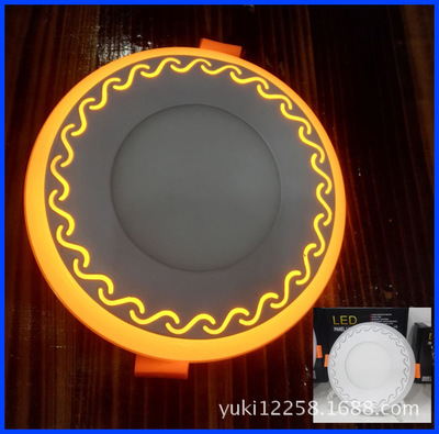 LED超薄面板灯 LED板塑胶 3+2/6+3W双色面板灯细节图