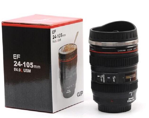 Fifth-generation Canon lens cup, creative lens cup, stainless steel inner liner lens cup, water cup Application Scenario