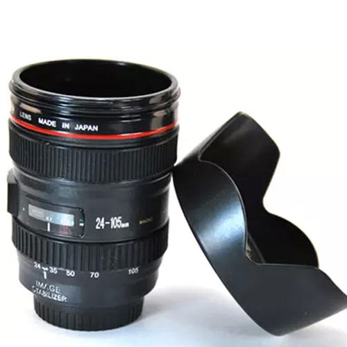 Creative Casual Cup, third-generation DSLR camera lens cup, Black Super cool and personalized water cup Specification image