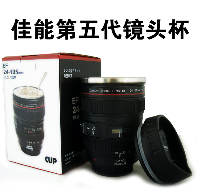 Fifth-generation Canon lens cup, creative lens cup, stainless steel inner liner lens cup, water cup details Picture