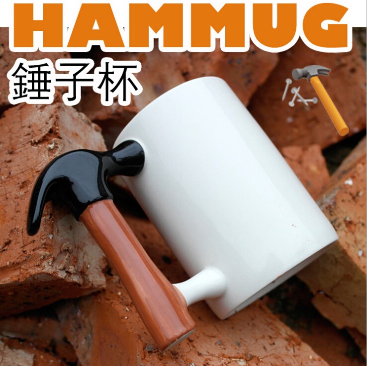 New creative hammer-shaped large-capacity mug and personalized ceramic cup