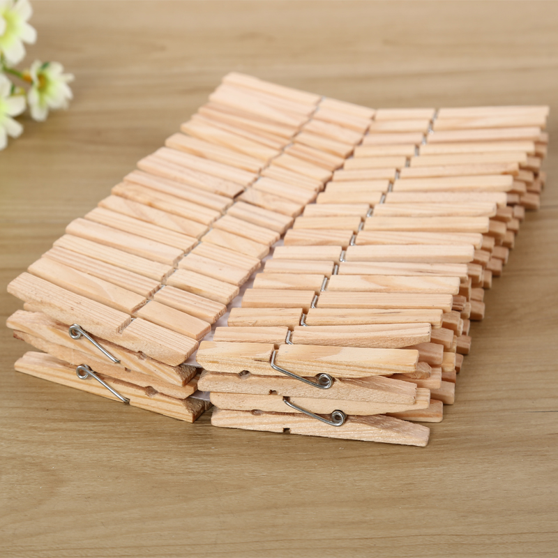 Wood Clip High-Grade Wood Clip Solid Color Wooden Small Clip Primary Color Small Wood Clip Application Scenario