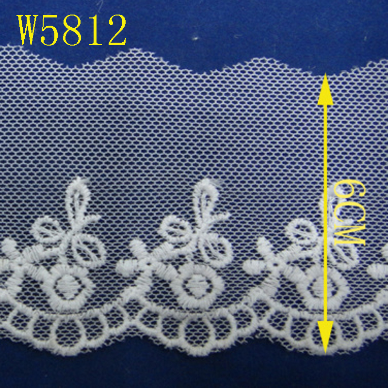 Lace, mesh fabric, embroidery, cotton thread, water-soluble accessories