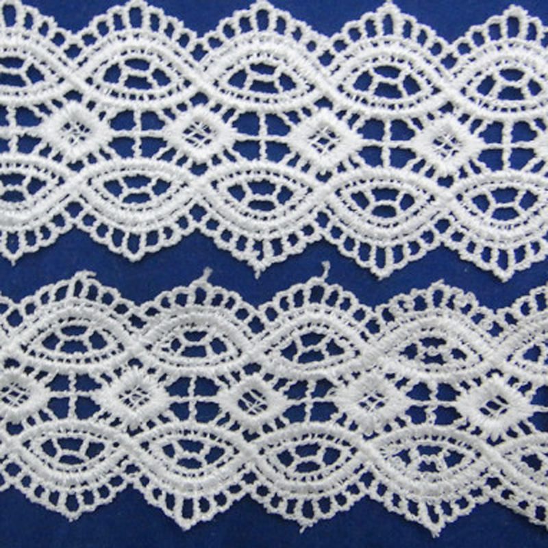 Lace accessories, lace clothing embroidery, water-soluble polyester barcode details Picture