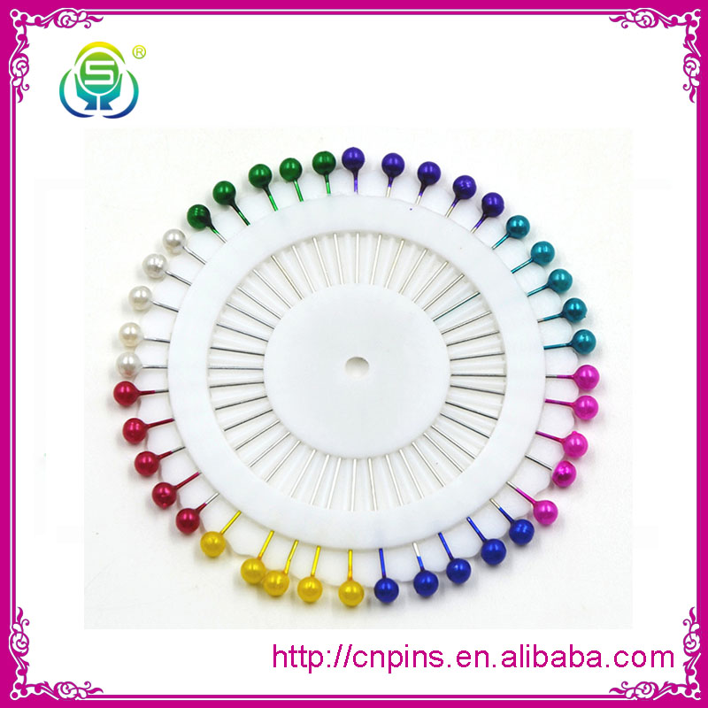 永盛牌不锈钢珠光针彩色针饰品固定定位针细节图