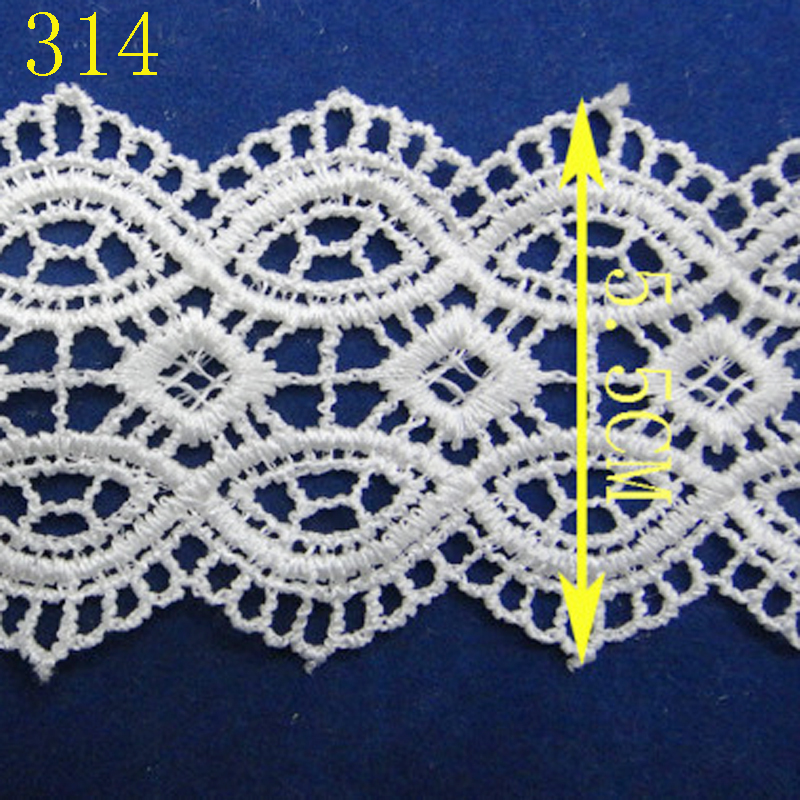 Lace accessories, lace clothing embroidery, water-soluble polyester barcode