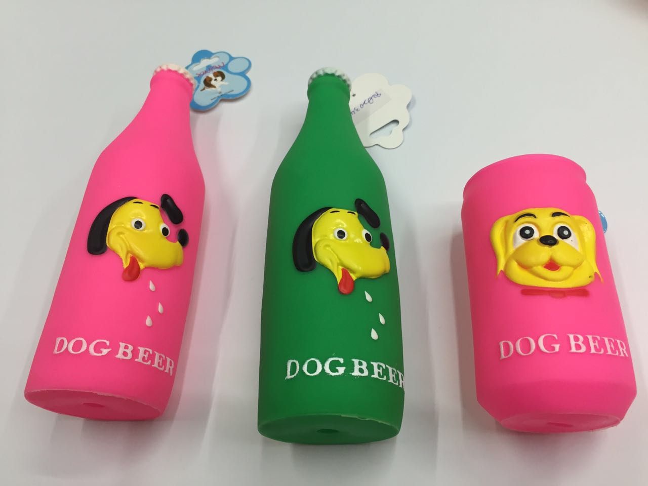 Realistic bottle dog vocal toy made of plastic silicone pet Labrador Golden Retriever Toy