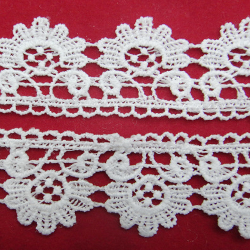 Lace, polyester, barcode, milk silk, embroidery, water-soluble details Picture