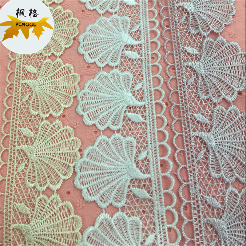 Factory direct sales of high-quality polyester shell lace, which can be dyed as required