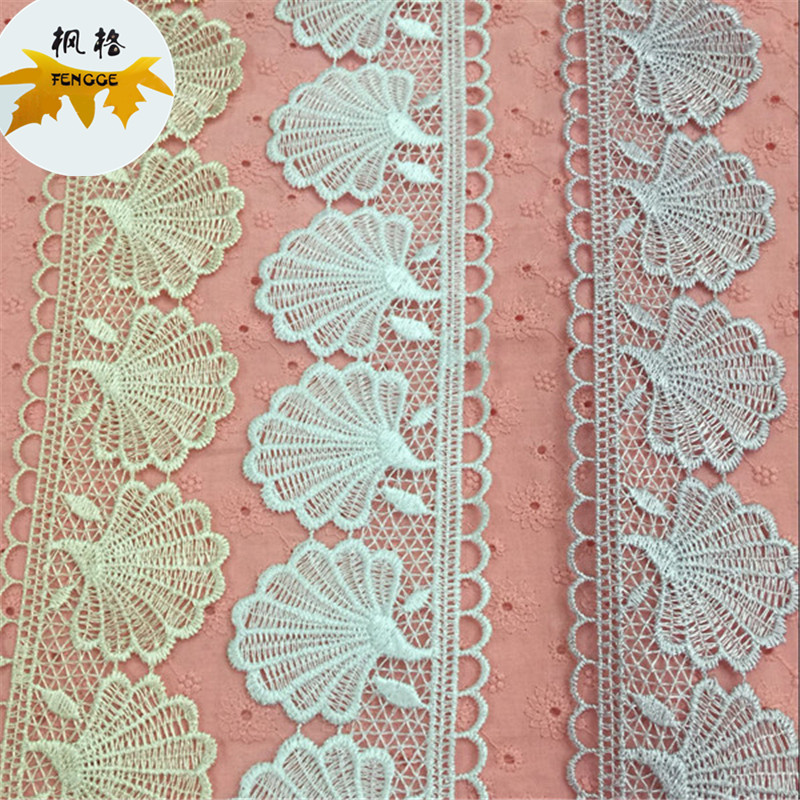 Factory direct sales of high-quality polyester shell lace, which can be dyed as required details Picture