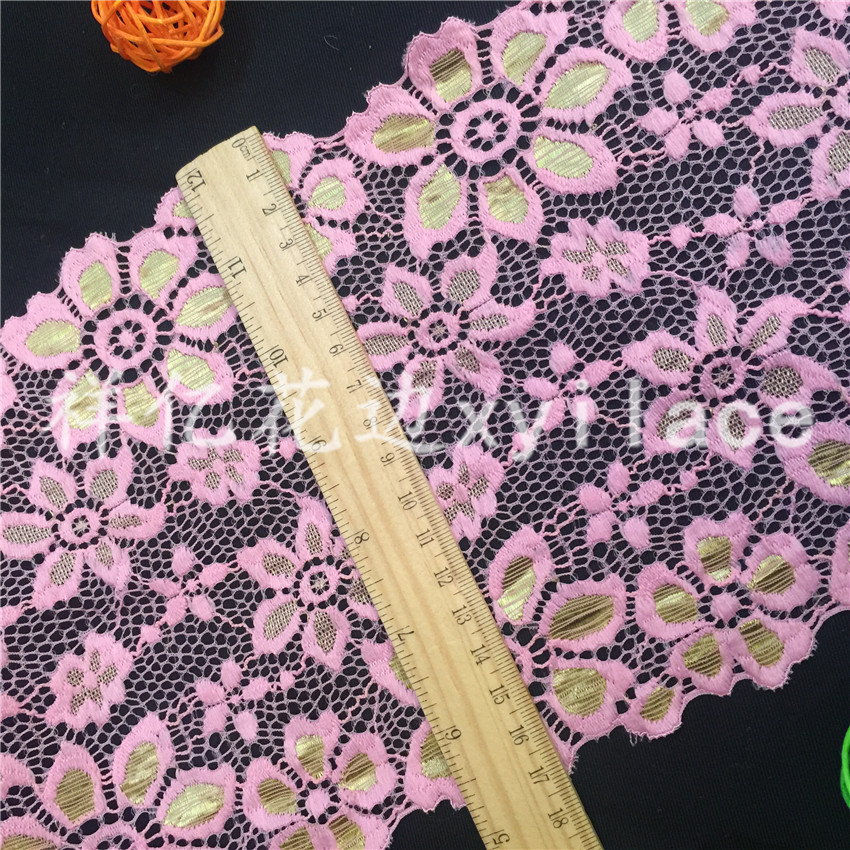 电脑蕾丝大花边弹力 双色蕾丝花边 S3221