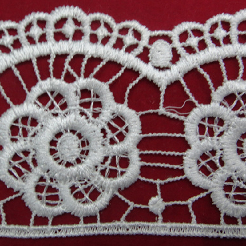 Lace accessories, lace clothing embroidery, water-soluble polyester barcode details Picture
