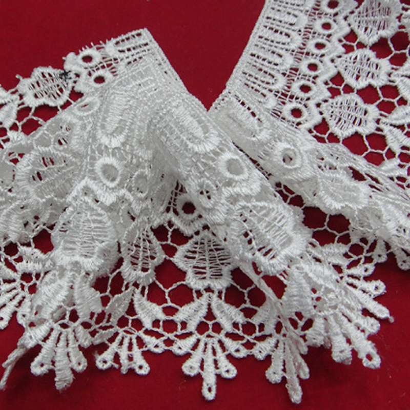 Lace accessories, lace clothing embroidery, water-soluble polyester barcode details Picture