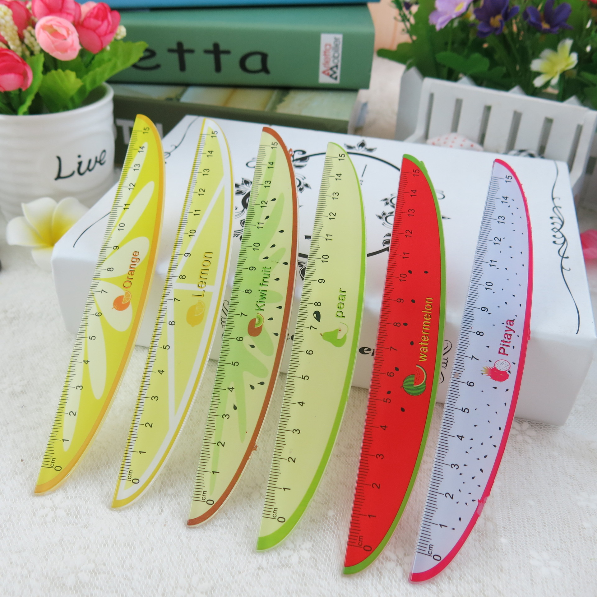 Fulejia guangdong factory direct selling 15CM fruit shape ruler, environmental protection material production thumbnail