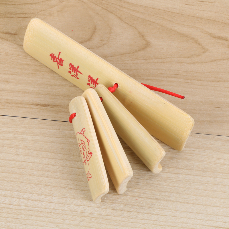 小快板喜洋洋儿童玩具竹板四片响板小快板乐器产品图