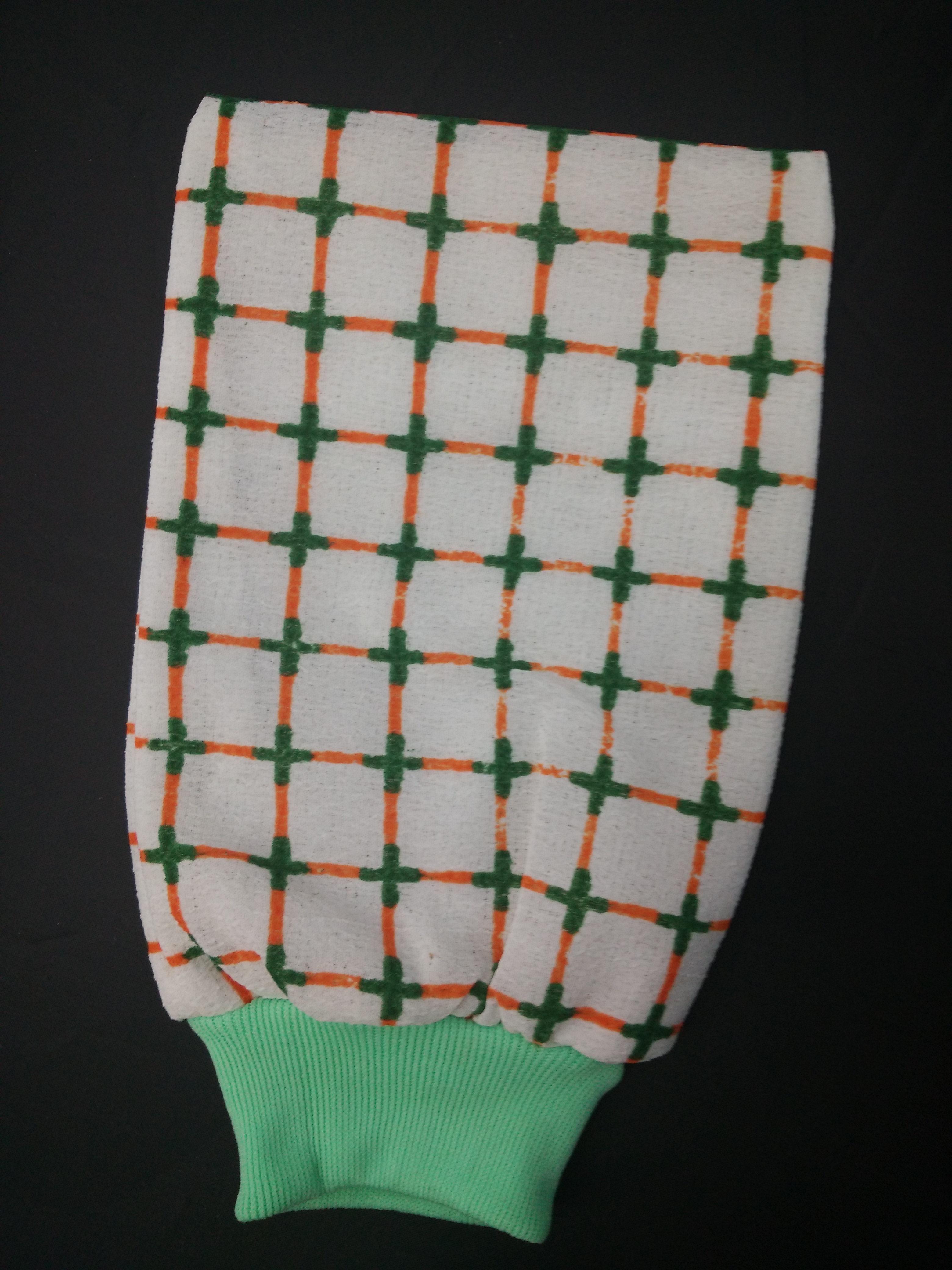 厂家直销粗毛巾+大格子皱纹布罗口澡巾/手套细节图