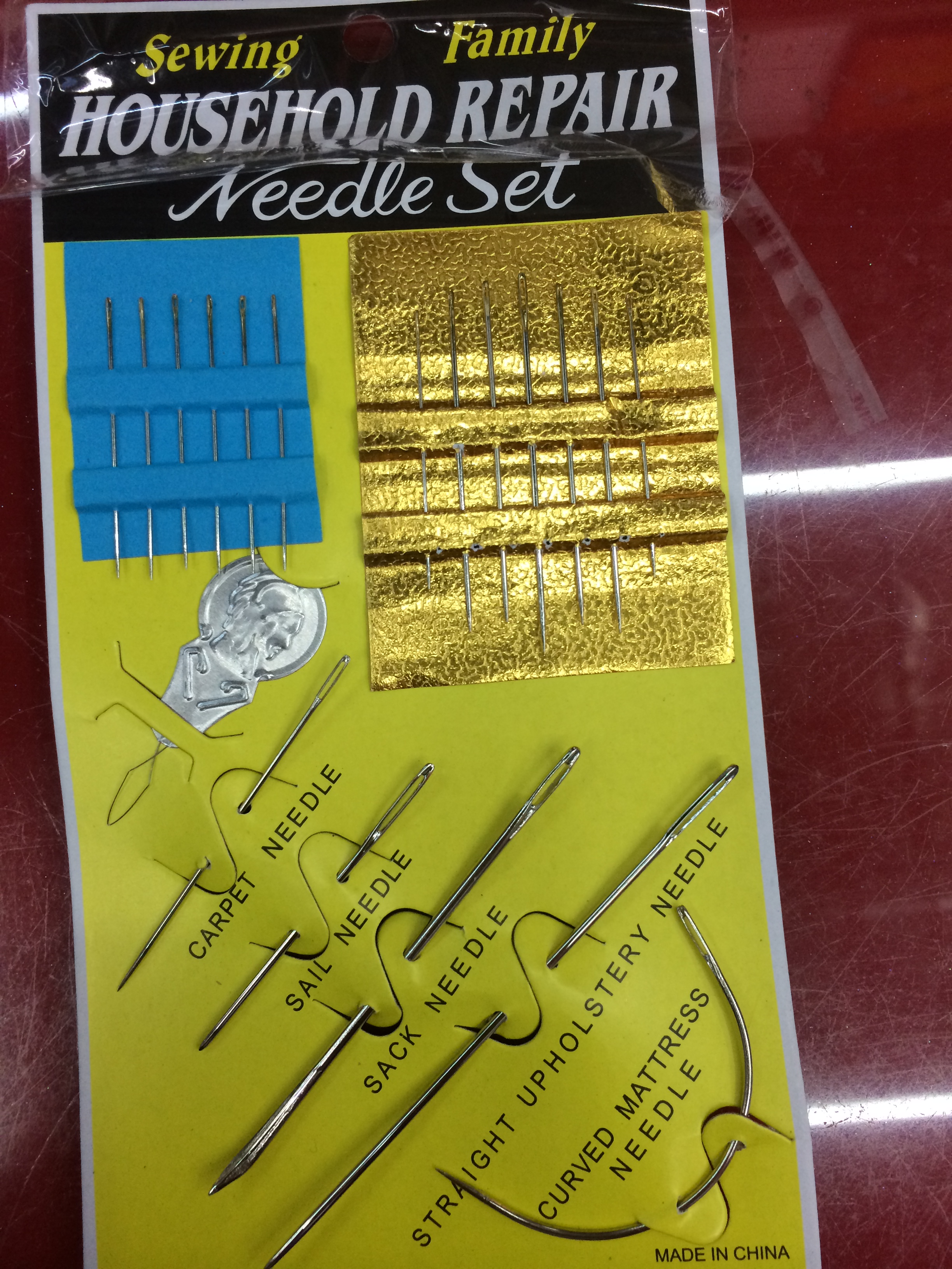 黄卡针，绣花针，家用针