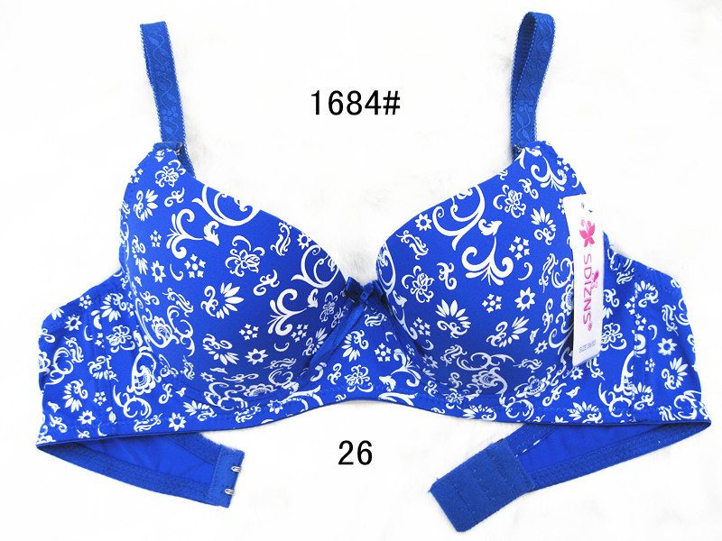 出口南美新款印花文胸1684 碎花大码文胸