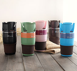 多功能车载杯架 旋转收纳置物架 车载旋转收纳架手机钥匙收纳产品图