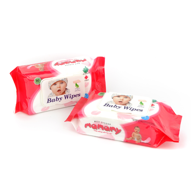 80 pieces of baby wet wipes with pearl patterns