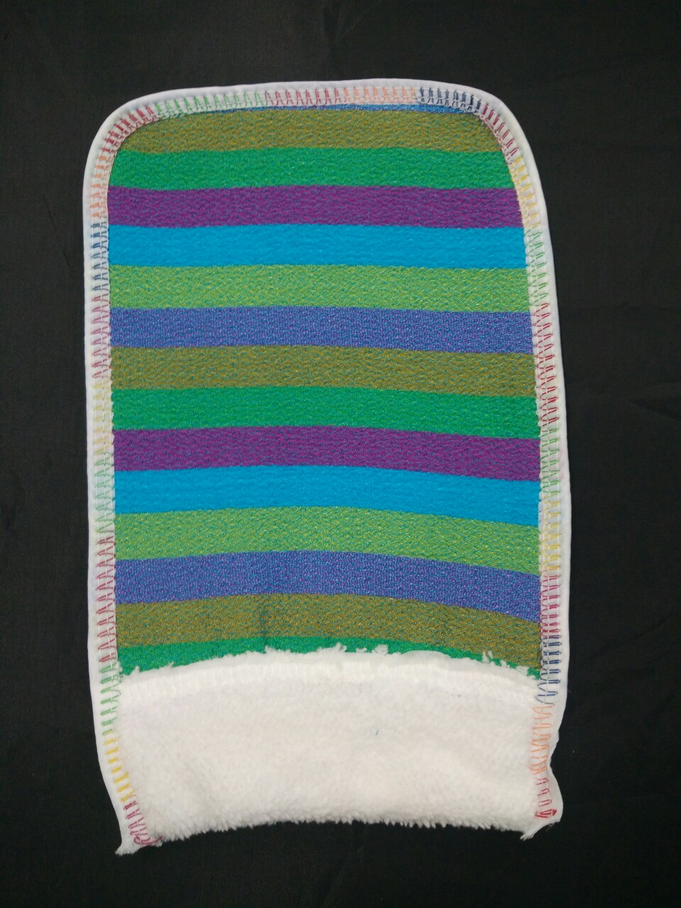 厂家直销粗毛巾+拷边条纹毛巾口澡巾/手套产品图