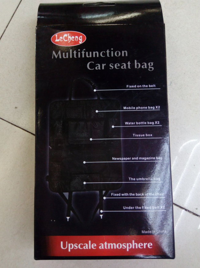 Multifunction car seat 汽车椅背置物袋细节图