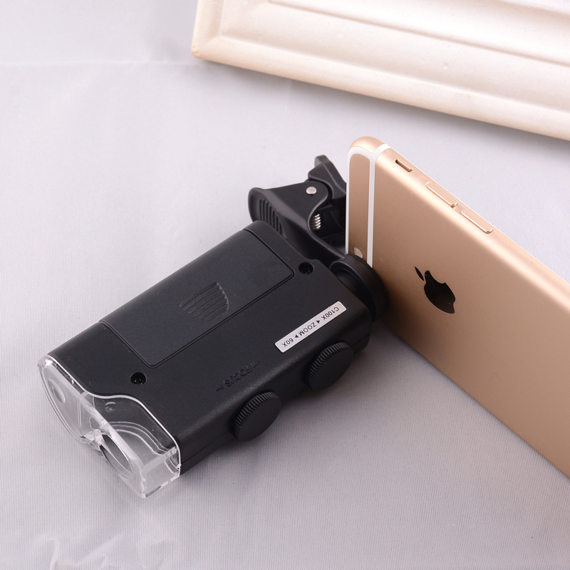 Jinghui 60-100x Zoom Universal Mobile phone holder magnifying Microscope 7751W Specification image
