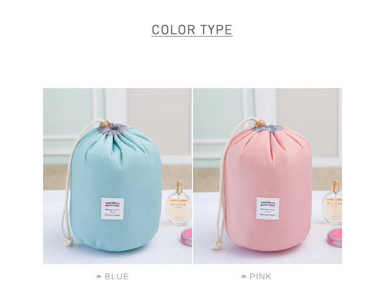 旅行大容量化妆包旅游套装 洗漱包户外防水收纳包 圆筒洗漱包