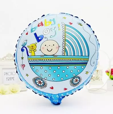18寸圆形婴儿车生日 印花铝膜气球细节图