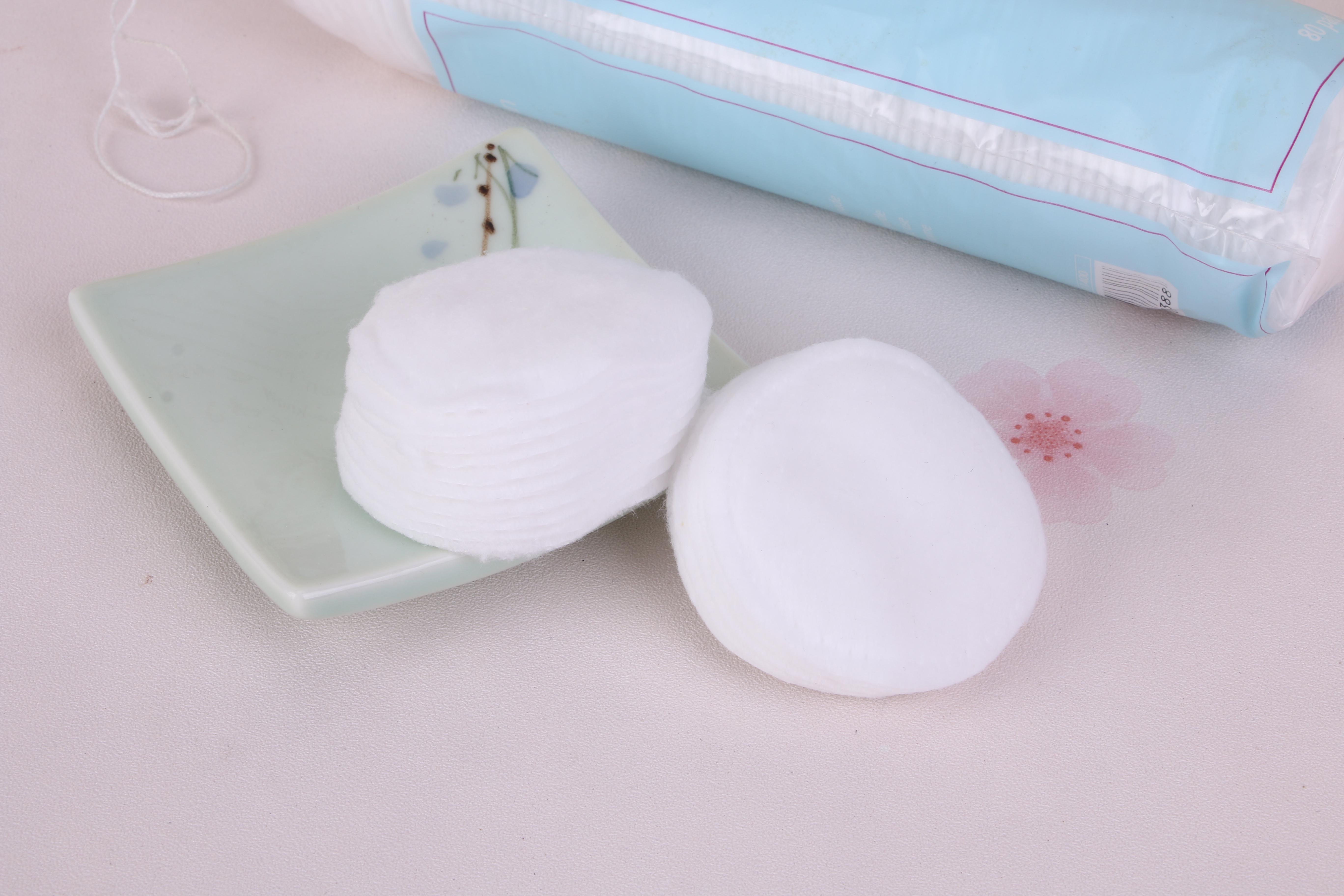 Hot-selling high-quality 80-piece pure cotton cotton pads for facial cleansing, wholesale of makeup removal tools at low prices details Picture