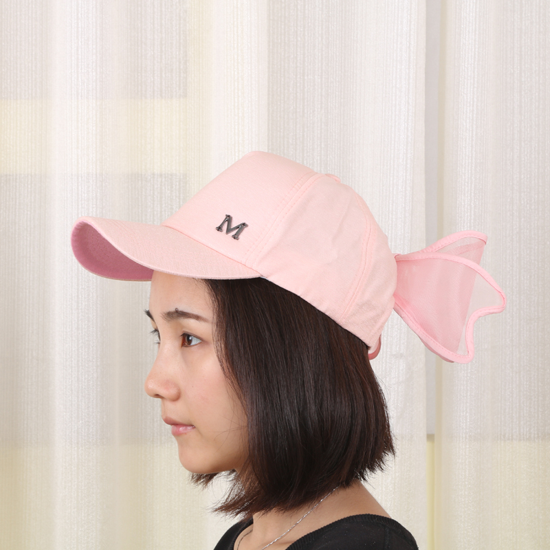 Cap pink oversized bowknot bow-brim cap baseball cap sun hat children tide