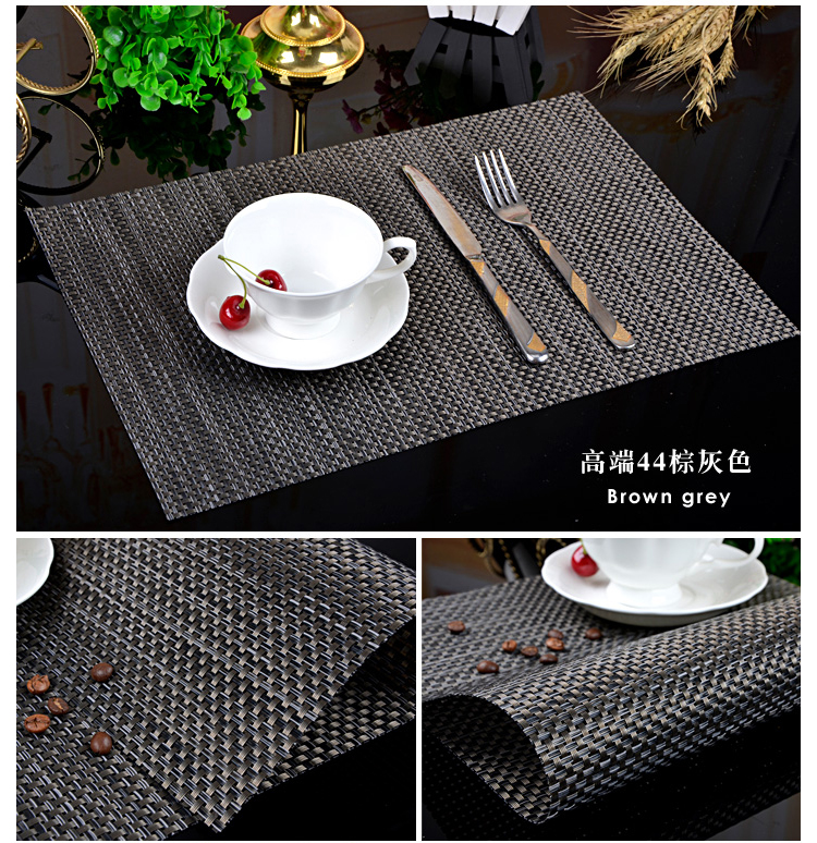 Western restaurant PVC anti-skid waterproof heat insulation pad plate pad bowl pad European table mat thumbnail