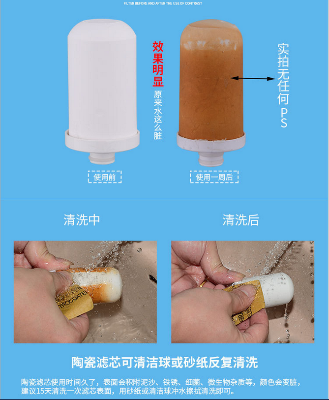 TV New Special Shopping Water Purifier, household pre-filter, new ceramic filter core water purifier Specification image