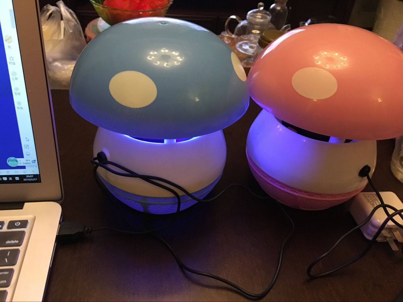 USB photocatalyst mushroom mosquito killer, household silent mosquito killer, LED mosquito repellent lamp, suction mosquito trap Specification image