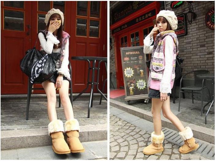 南瓜帽大球贝雷帽 粗毛线针织帽子 可爱女绒线帽产品图