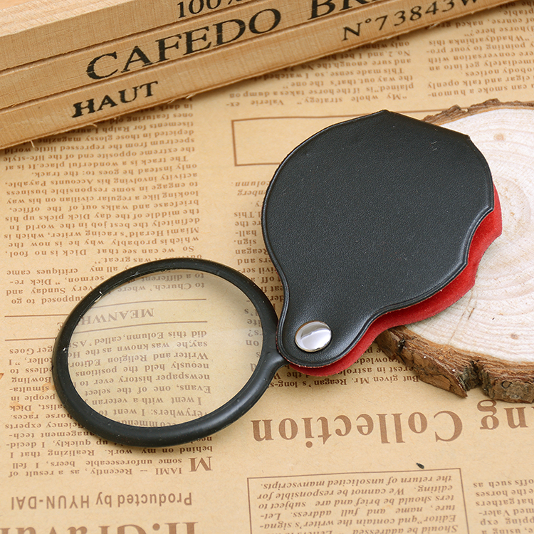 (Jinghui) Sheet sleeve foldable mini magnifying glass for elderly reading magnifying glass 1050 60 magnifying glass