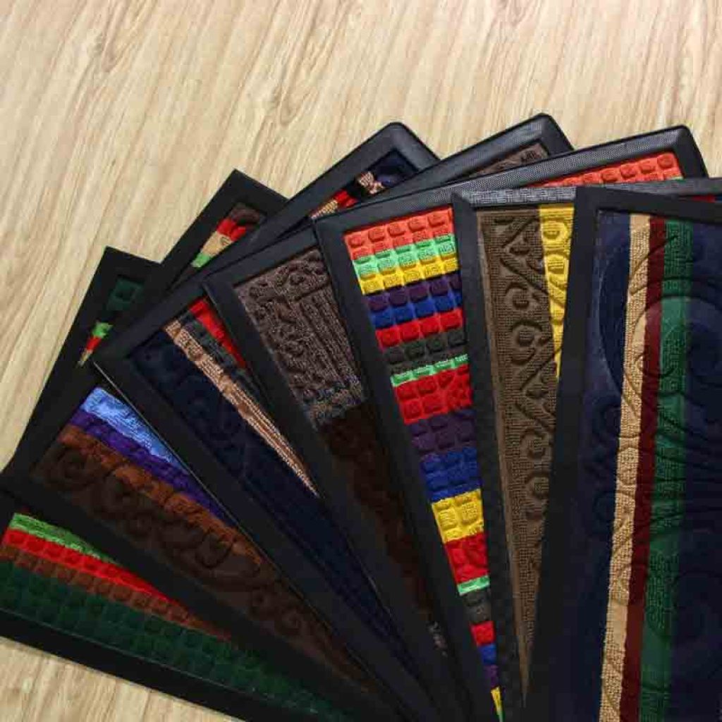 圈绒高低圈地毯 防滑吸水进门口地垫 走廊过道地毯