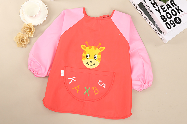 Baby Overalls Children's Waterproof Clothes Painting Clothes Bib Spring And Autumn Specification drawing