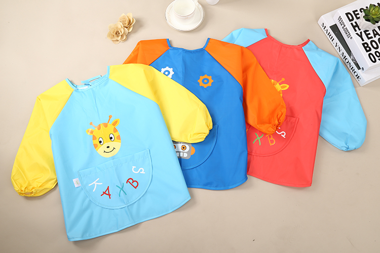 Baby Overalls Children's Waterproof Clothes Painting Clothes Bib Spring And Autumn