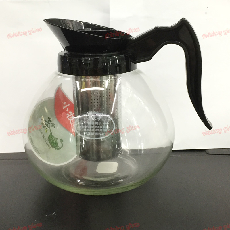 大容量玻璃泡茶壶1.6升大肚圆形玻璃壶沏茶壶带过滤 促销礼品