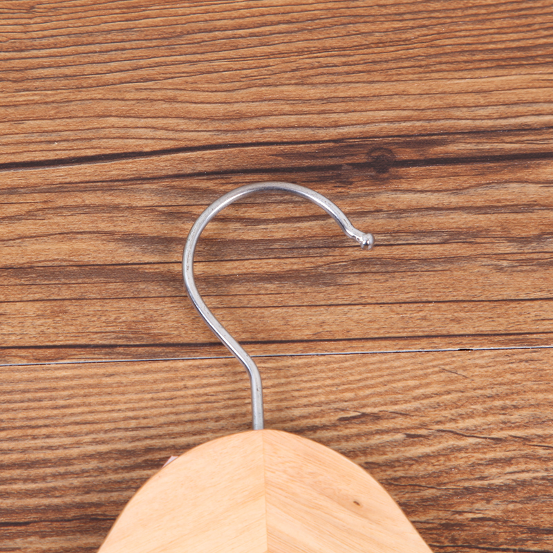 Women's Clothing Store Solid Wood Hangers Wholesale Clothes Hanging Two Solid Wood Hangers Specification drawing